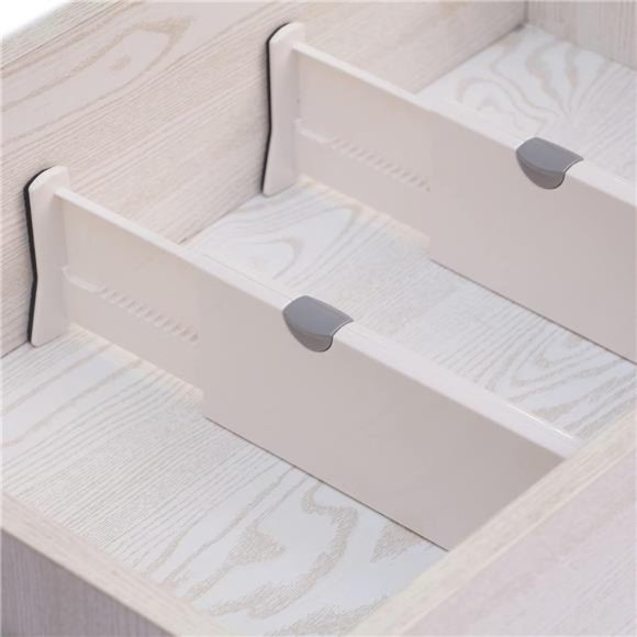 Set of 8Adjustable Drawer Dividers Organizer Separators Plastic DresserOrganizer - Picture 3 of 7